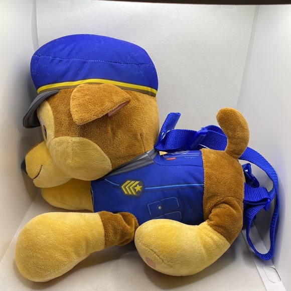 Nickelodeon Paw Patrol Chase 12” Soft Plush Stuffed Dog Backpack - Picture 3 of 9